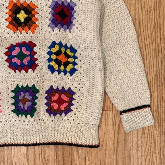 Vintage Handmade Crochet Sweater - Picture 3 of 10